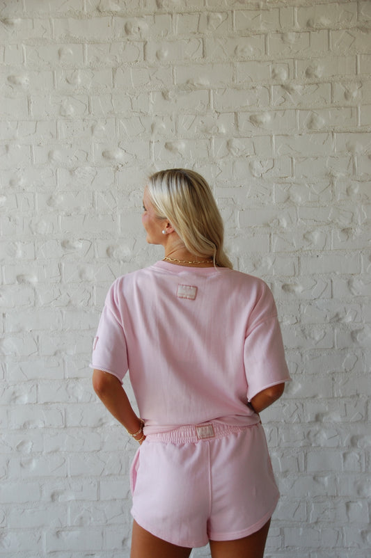 Pink Lemonade Oversized Crop Crew