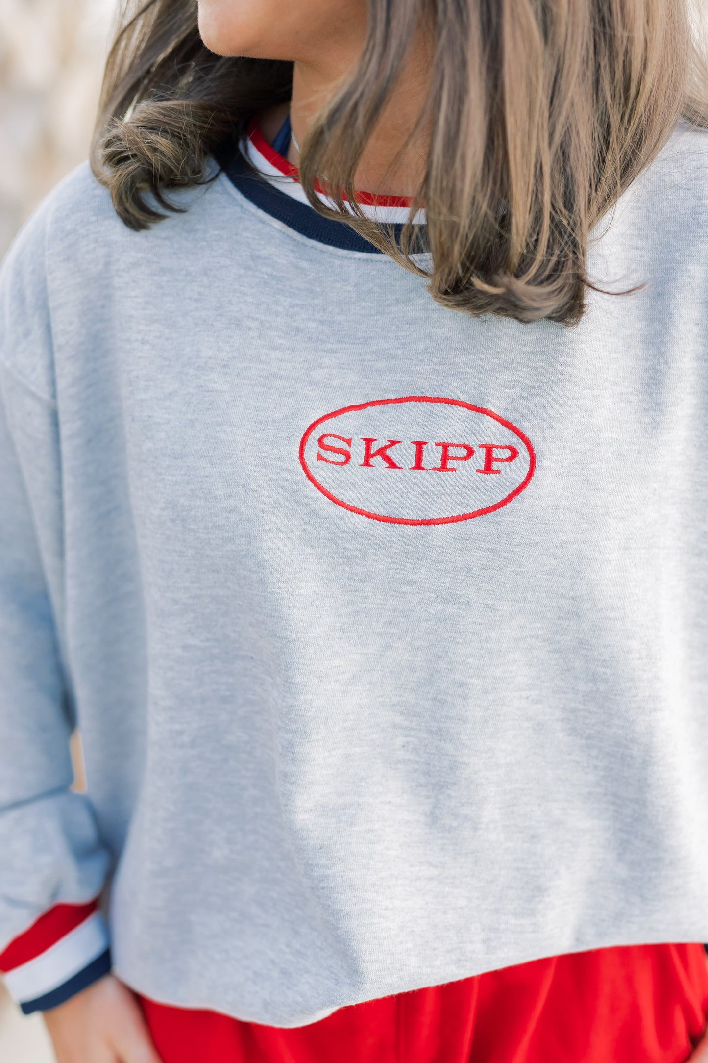 Varsity Crew in Heather Grey