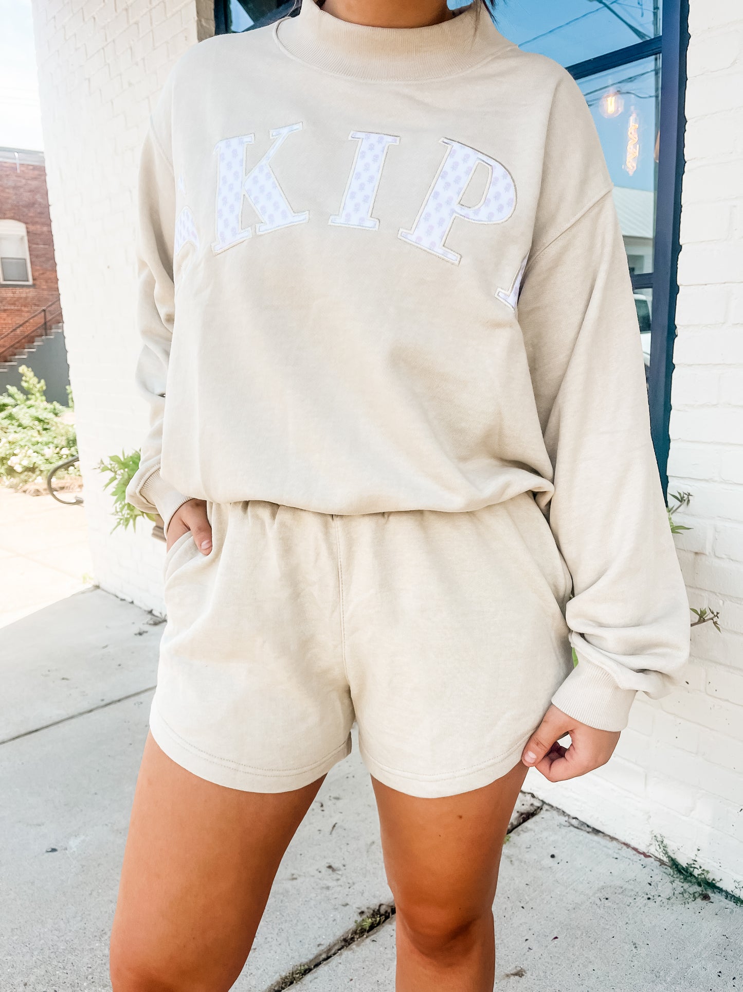 Classic Sweat Shorts in Beige