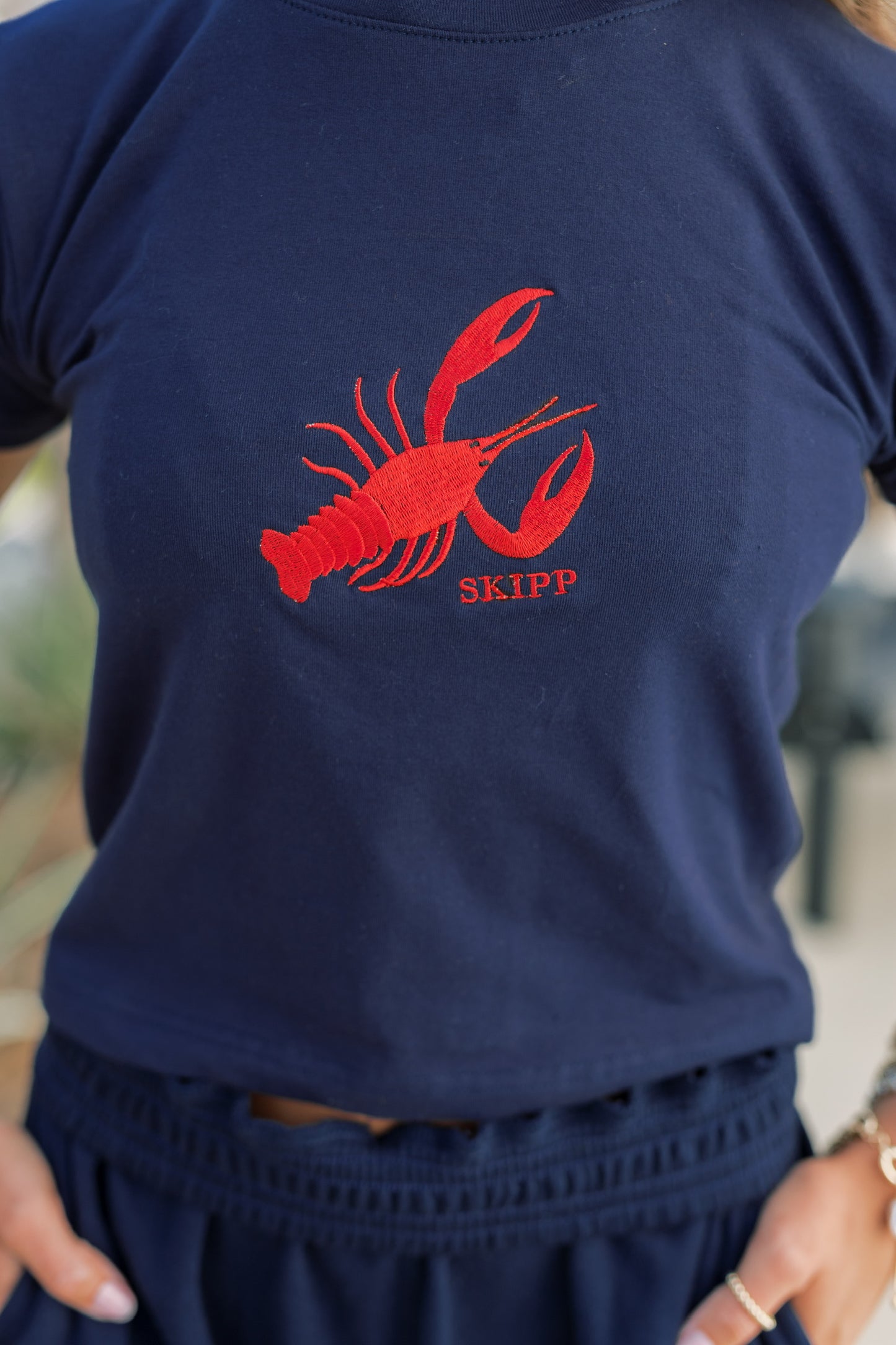 Lobster Tee in navy