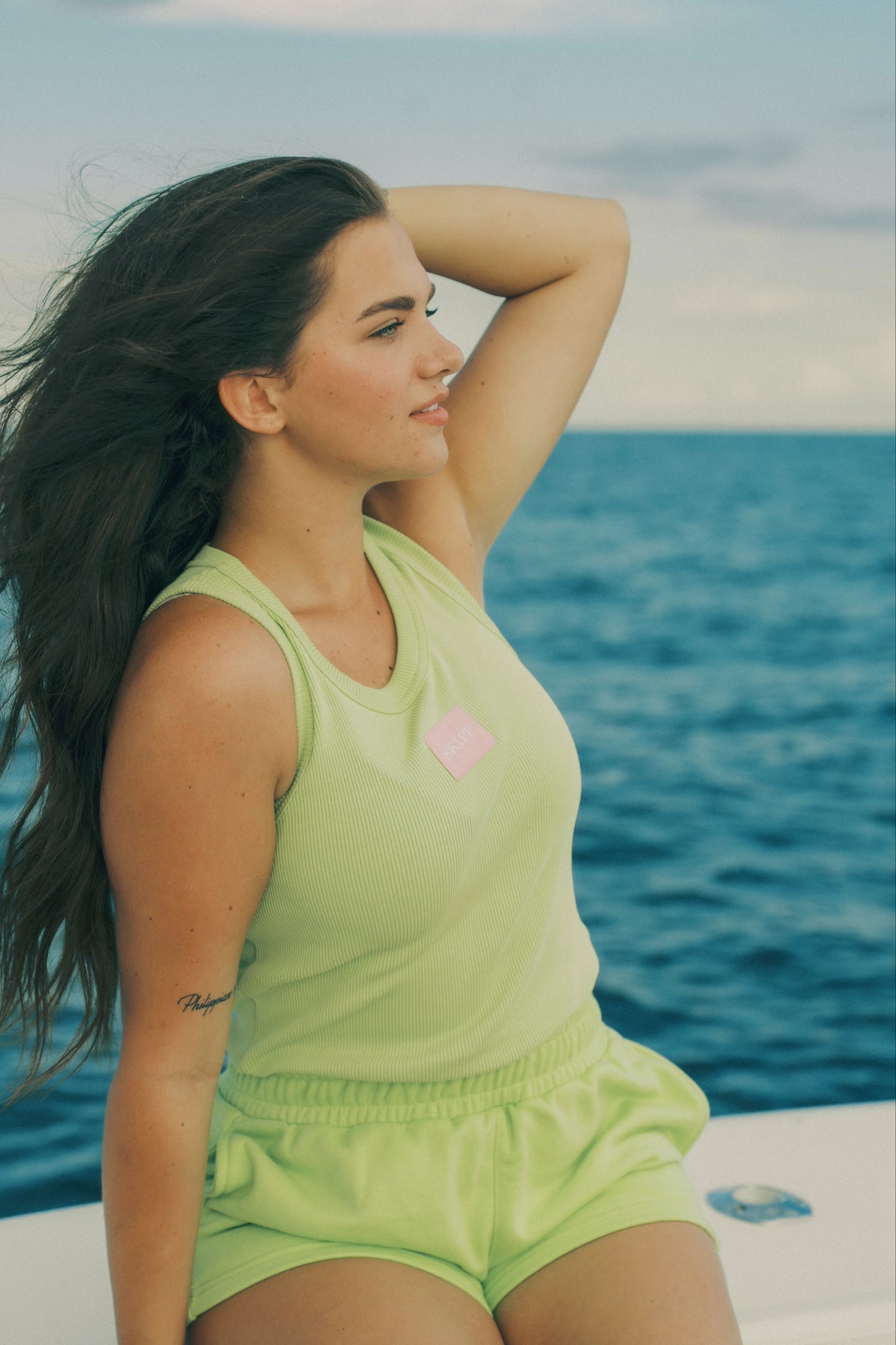 Lime Green Ribbed Tank