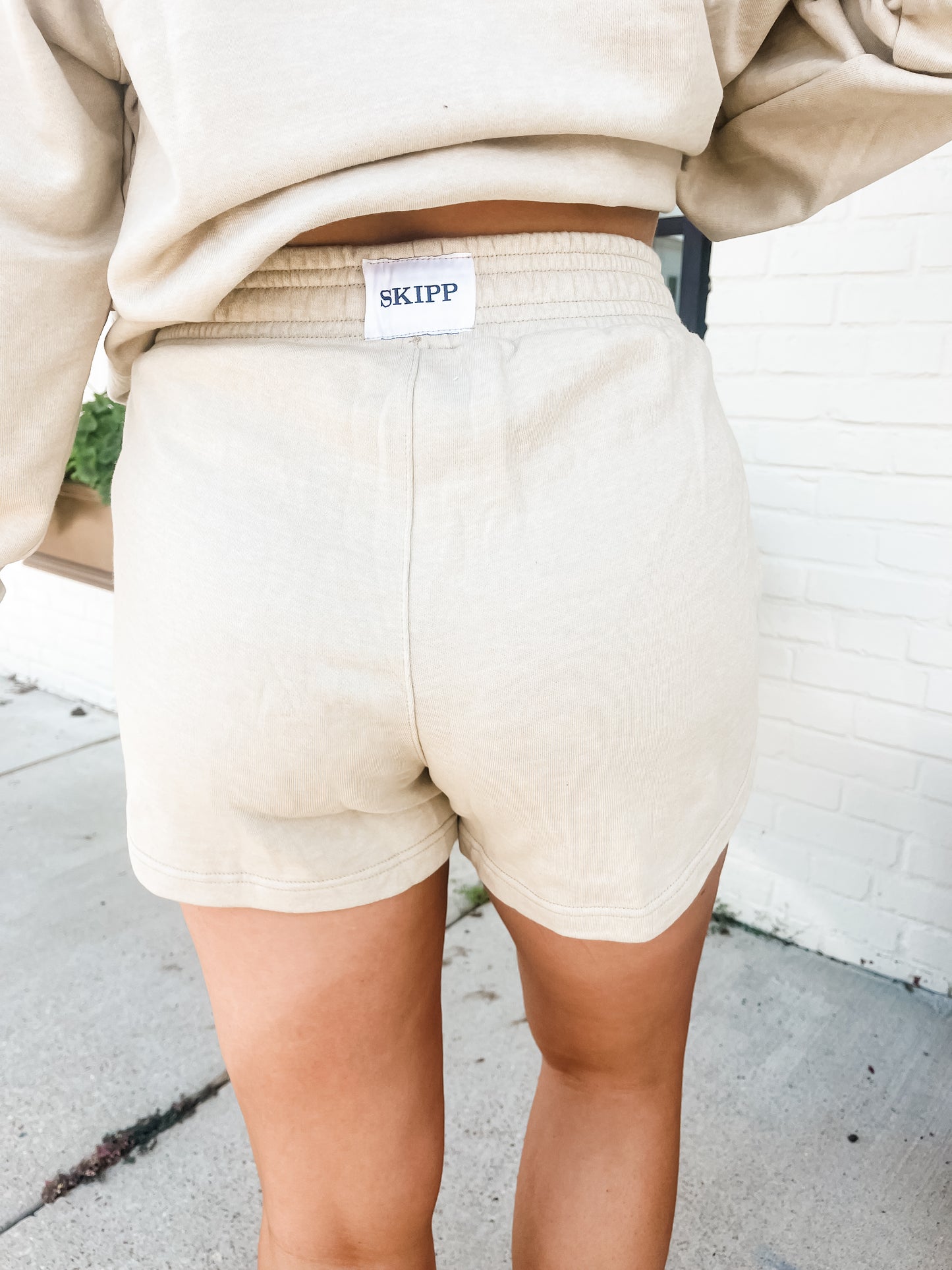 Classic Sweat Shorts in Beige