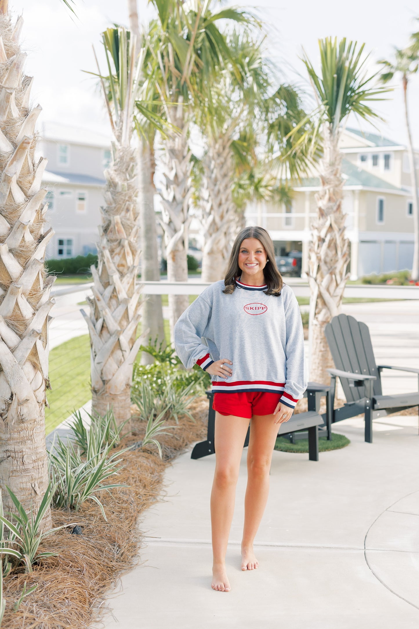 Varsity Crew in Heather Grey
