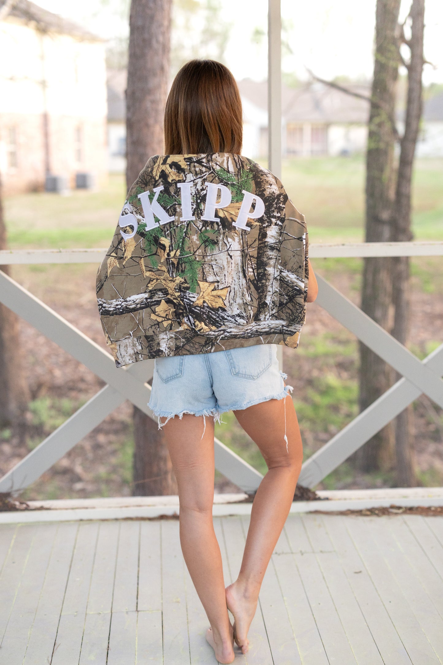 High Neck Sweatshirt in Camo