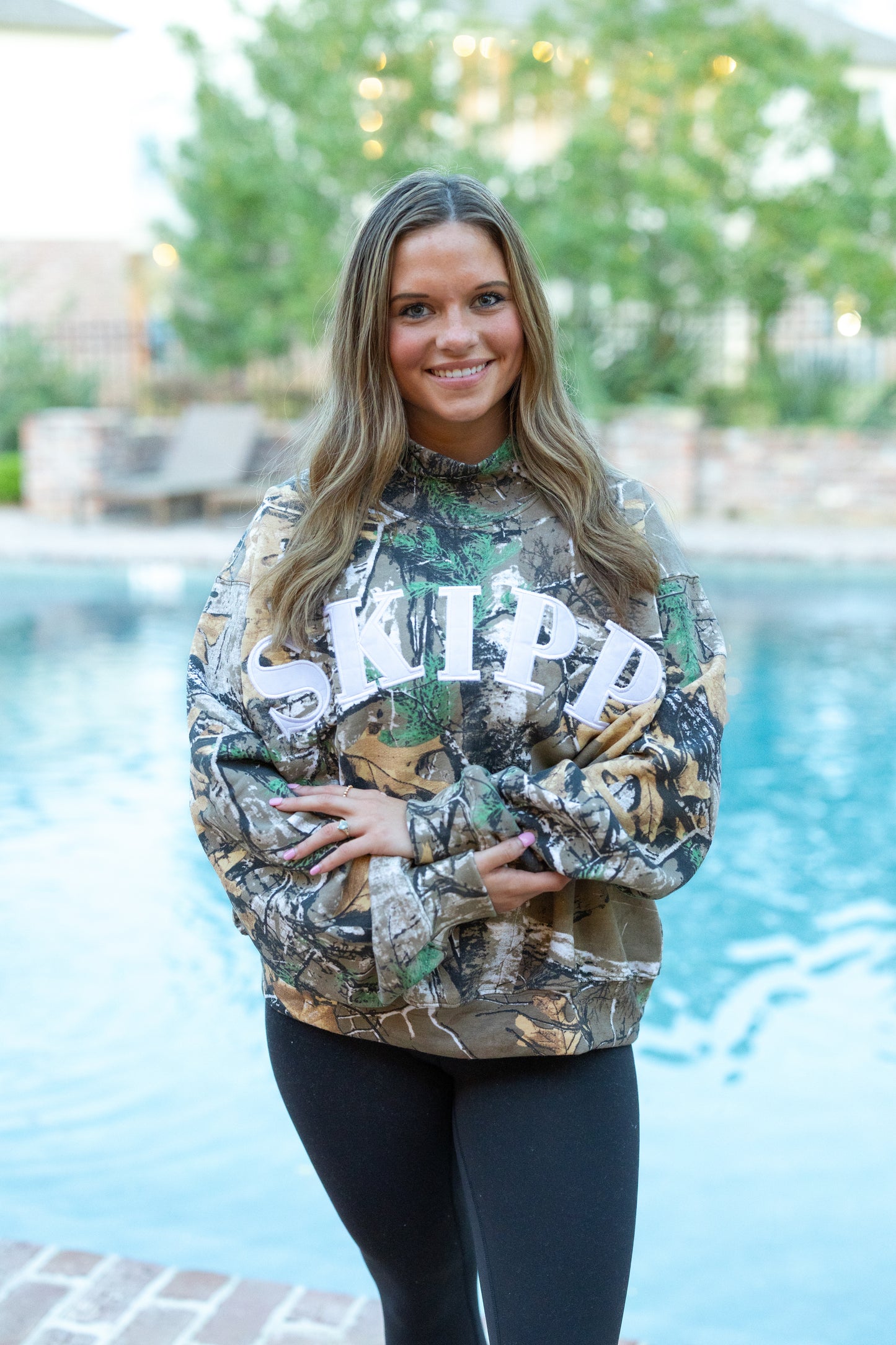 High Neck Sweatshirt in Camo