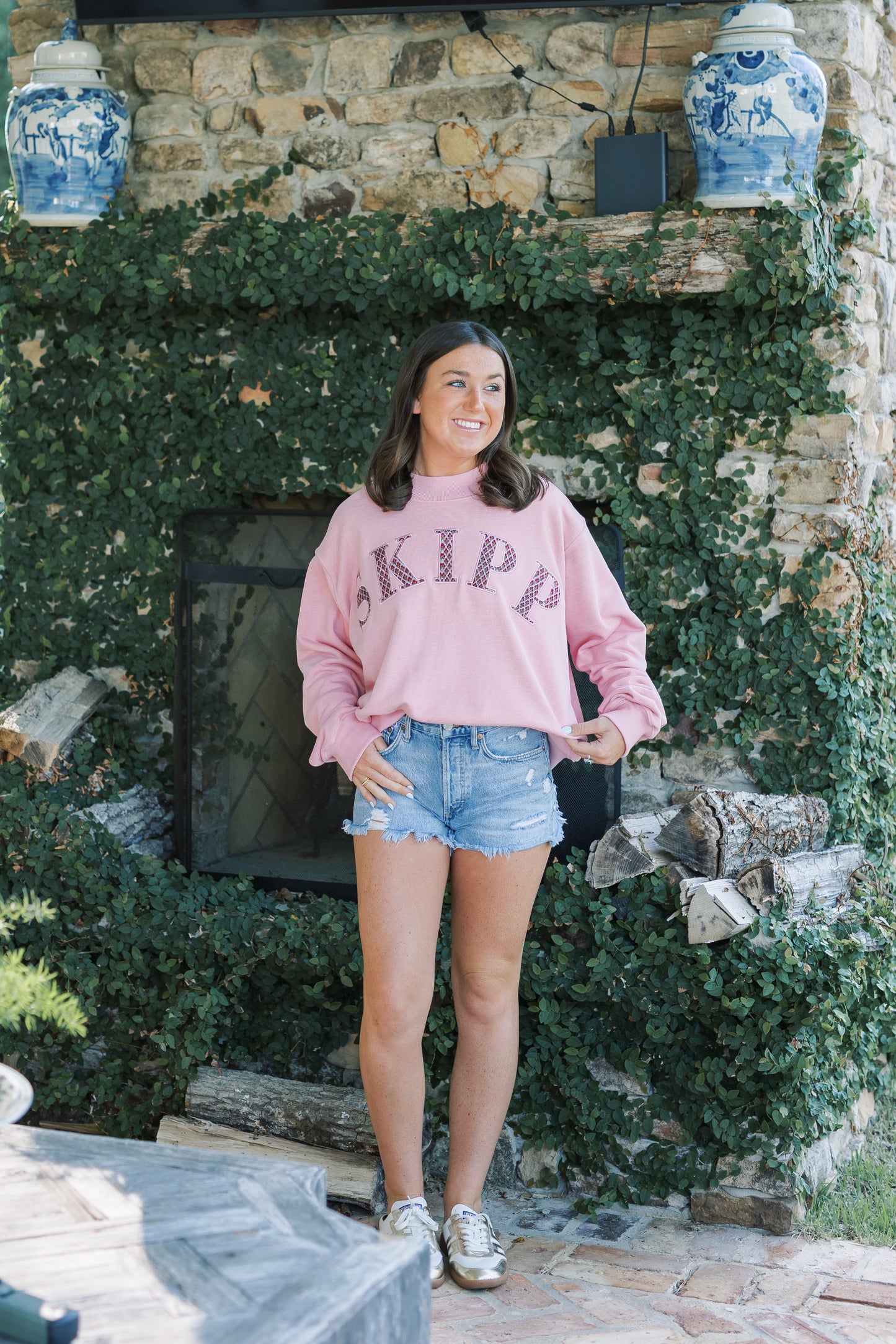 Classic Mockneck in Pink Floral