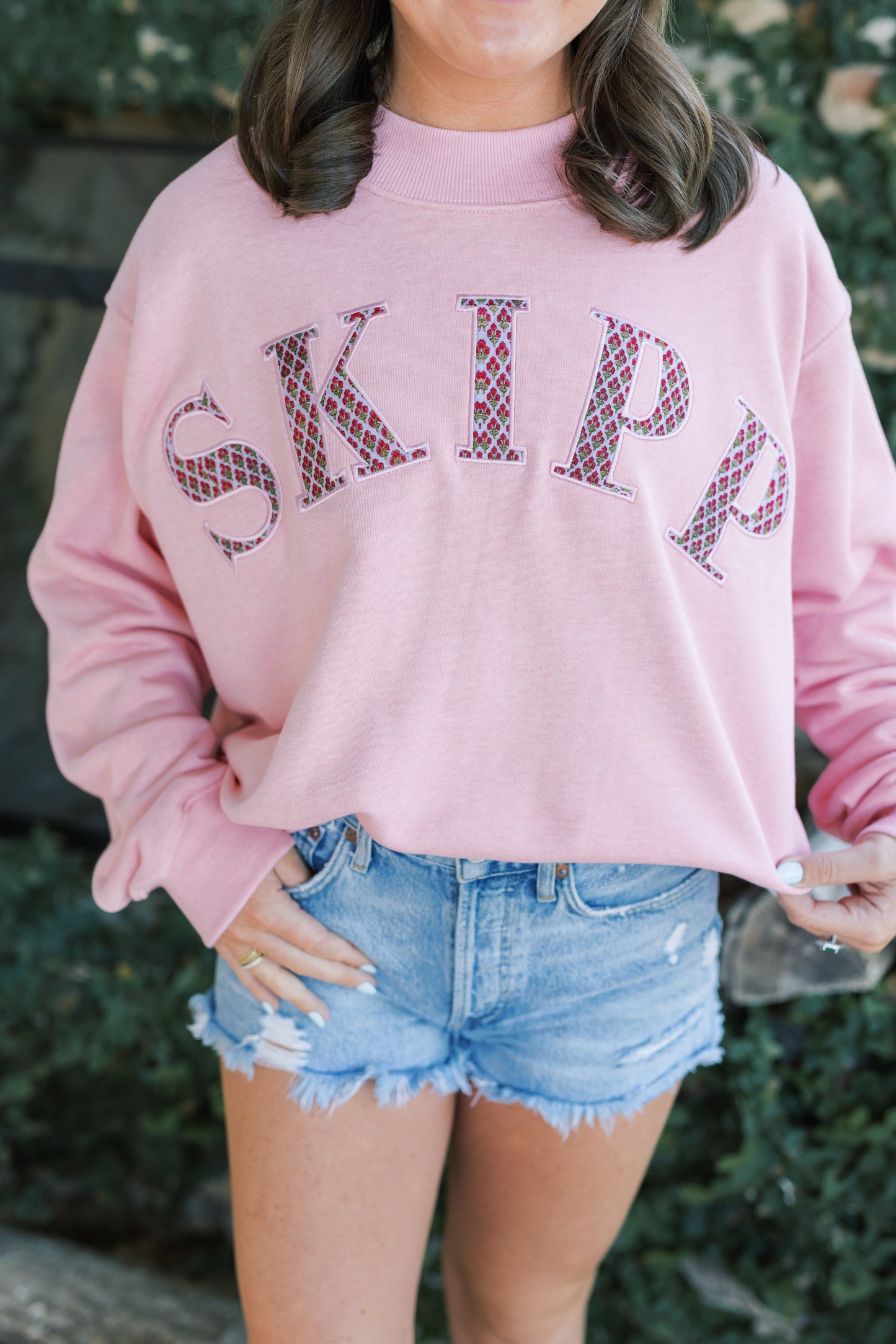 Classic Mockneck in Pink Floral