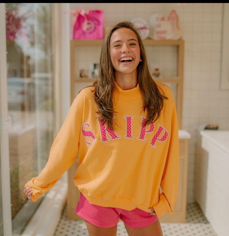 Orange Mock neck
