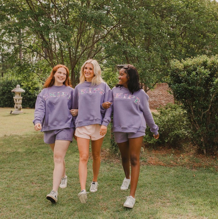 Classic Mockneck in Purple Hydrangea