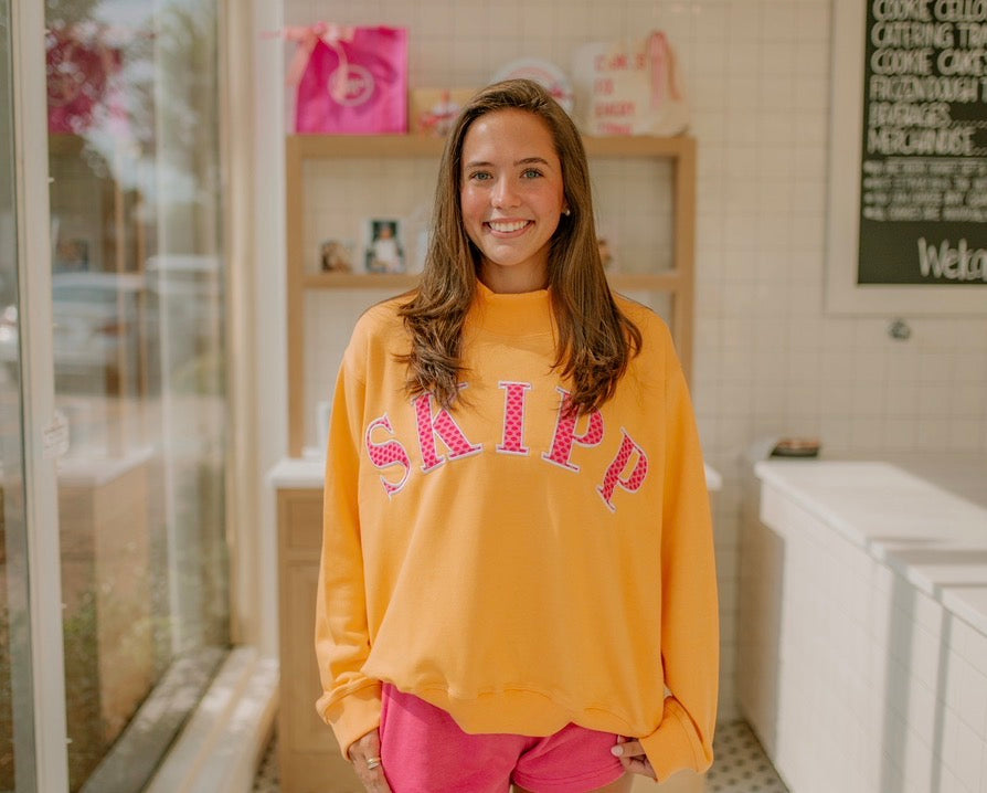 Orange Mock neck