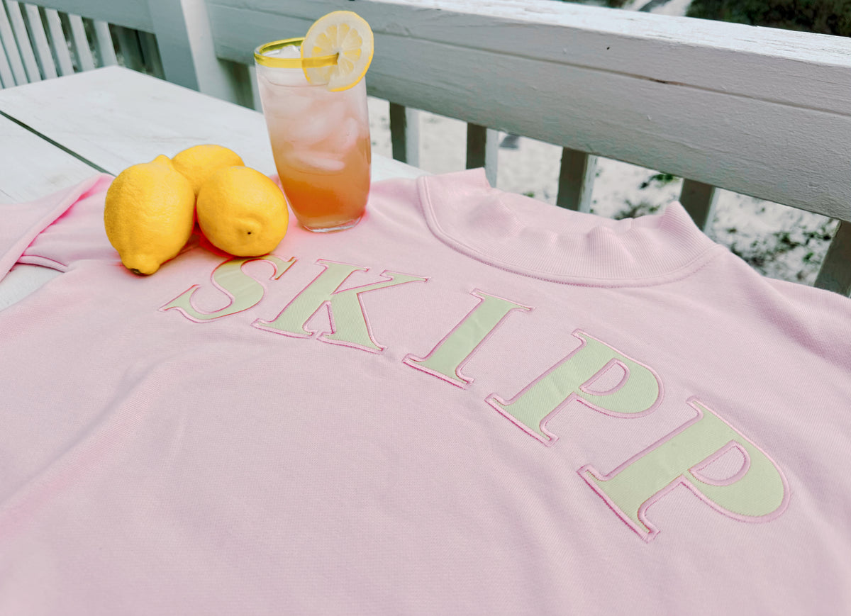 Classic Mock neck in Pink Lemonade