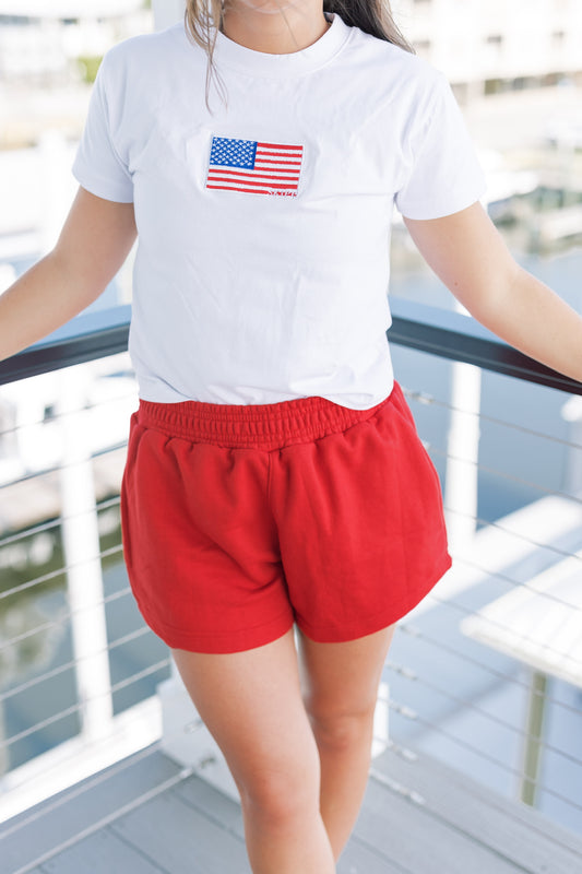 Sweatshort in Red
