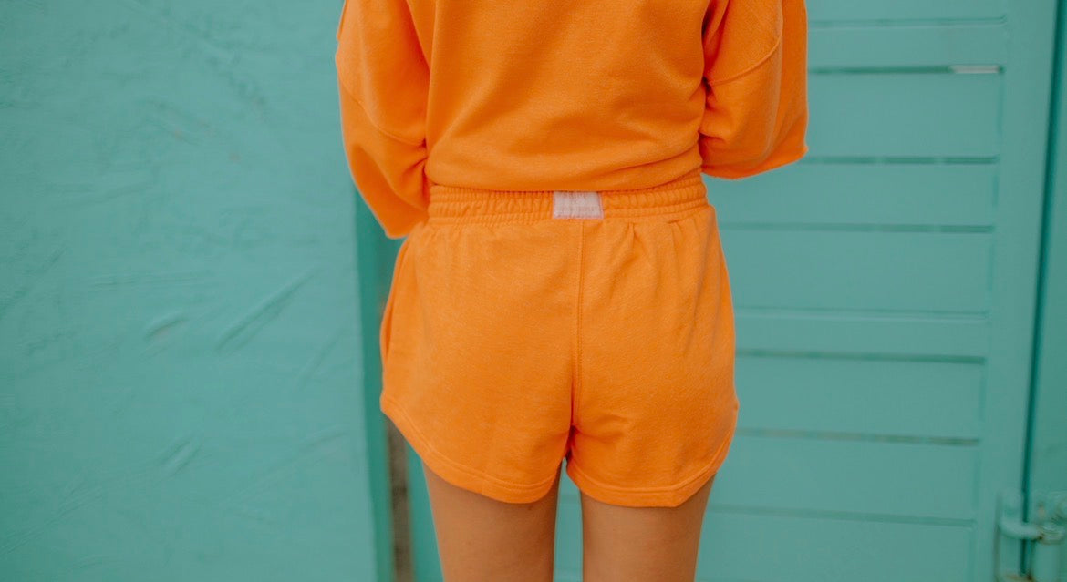 Orange Sweatshorts