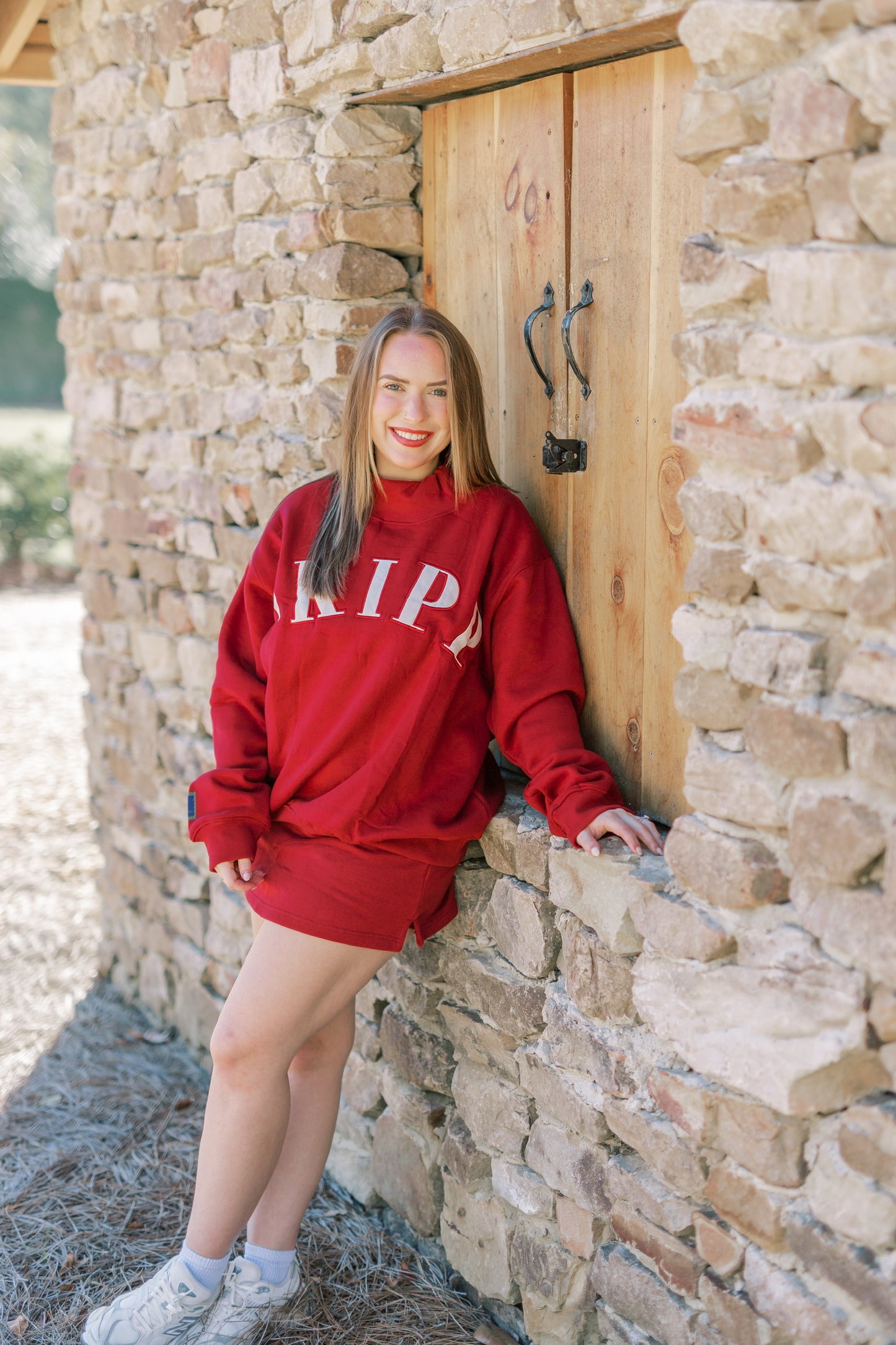 Burgundy Mockneck
