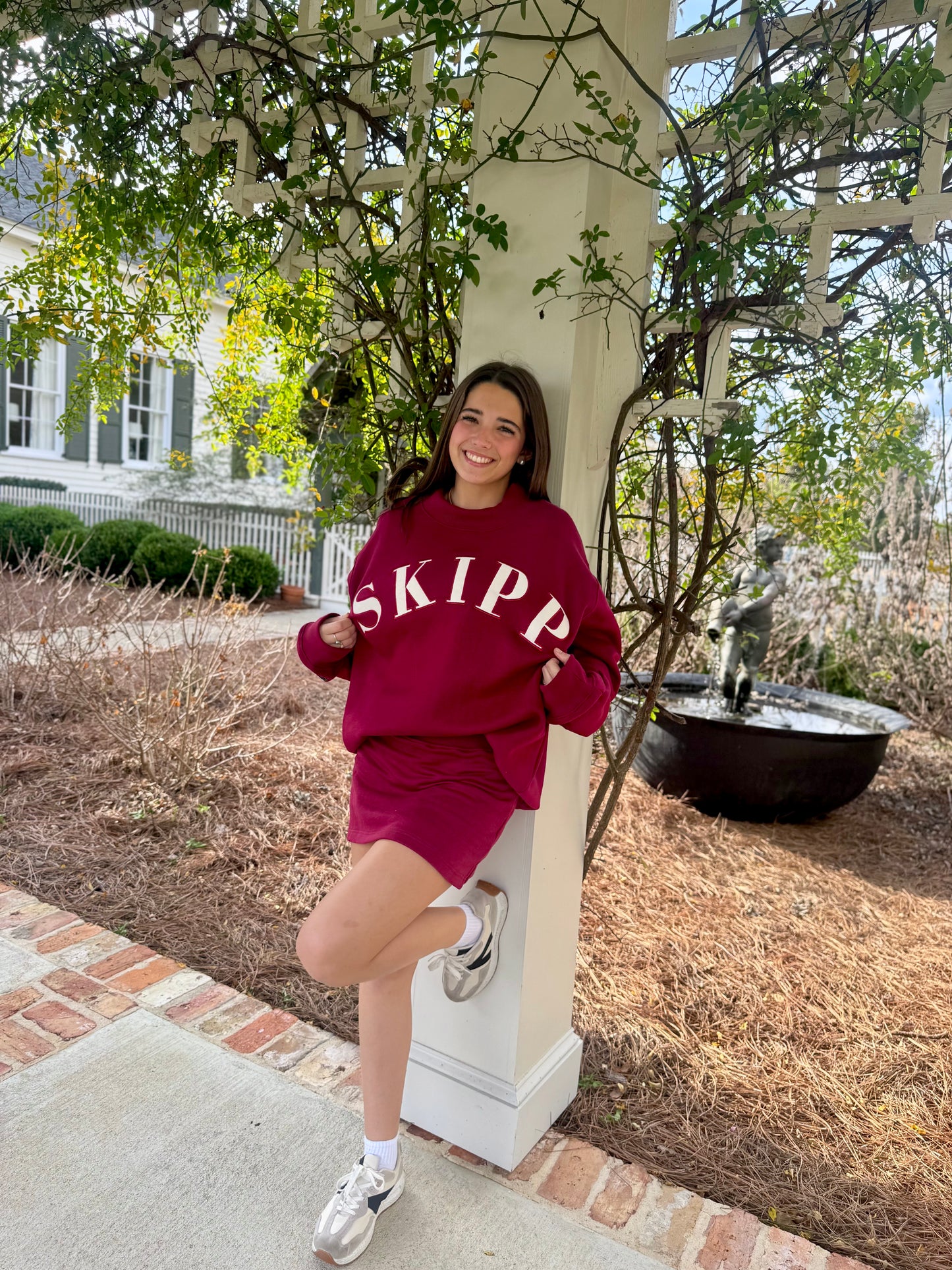 Burgundy Mockneck