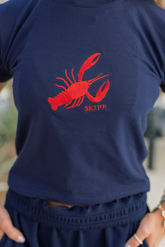 Lobster Tee in navy