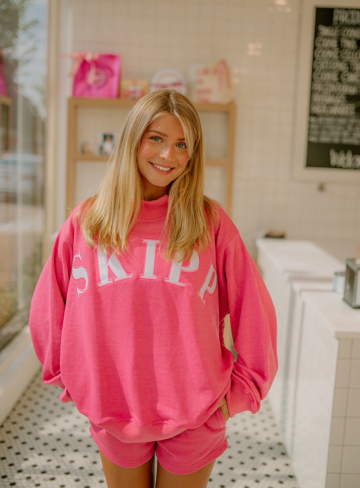 Hot Pink Mockneck