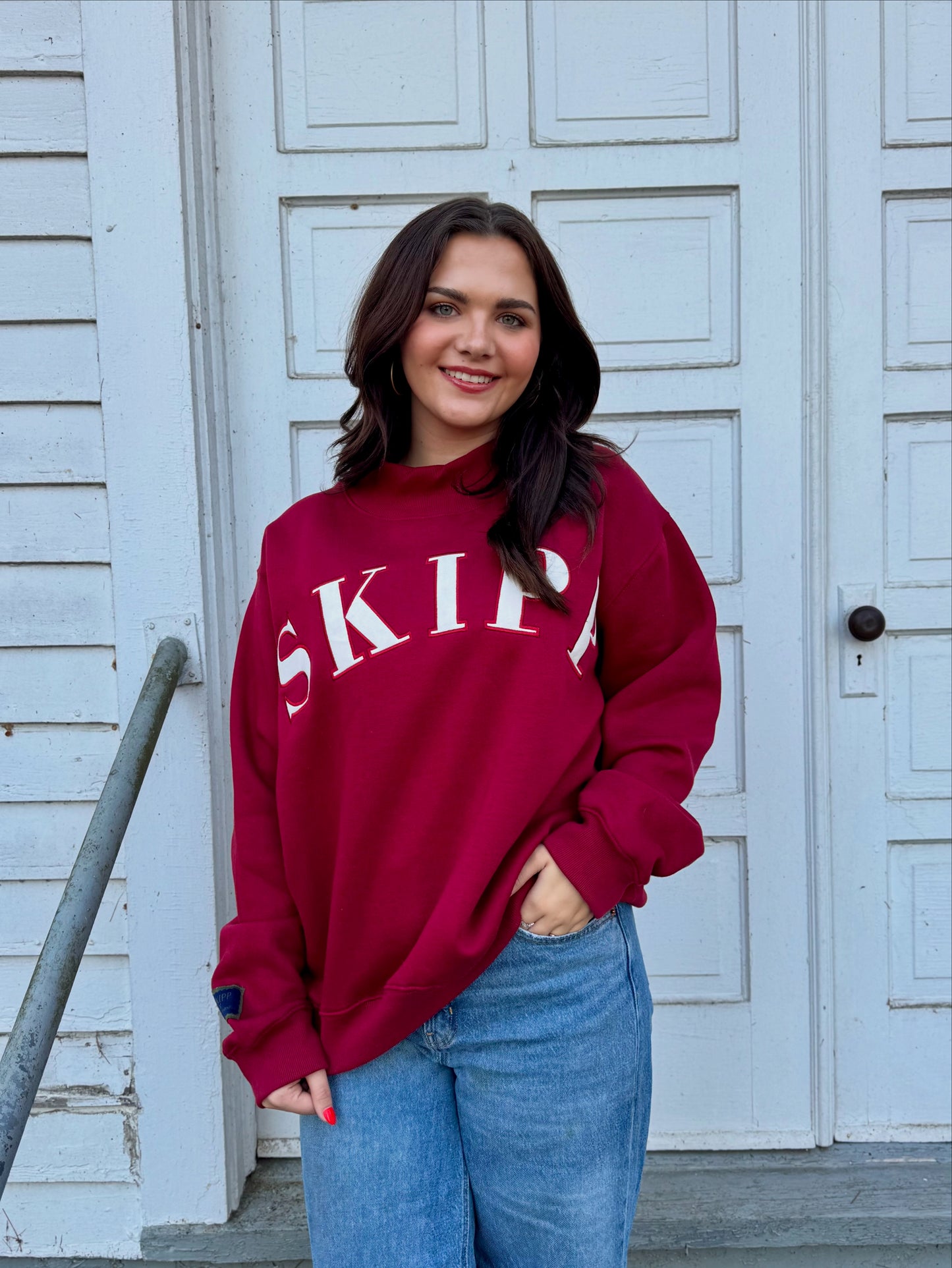 Burgundy Mockneck