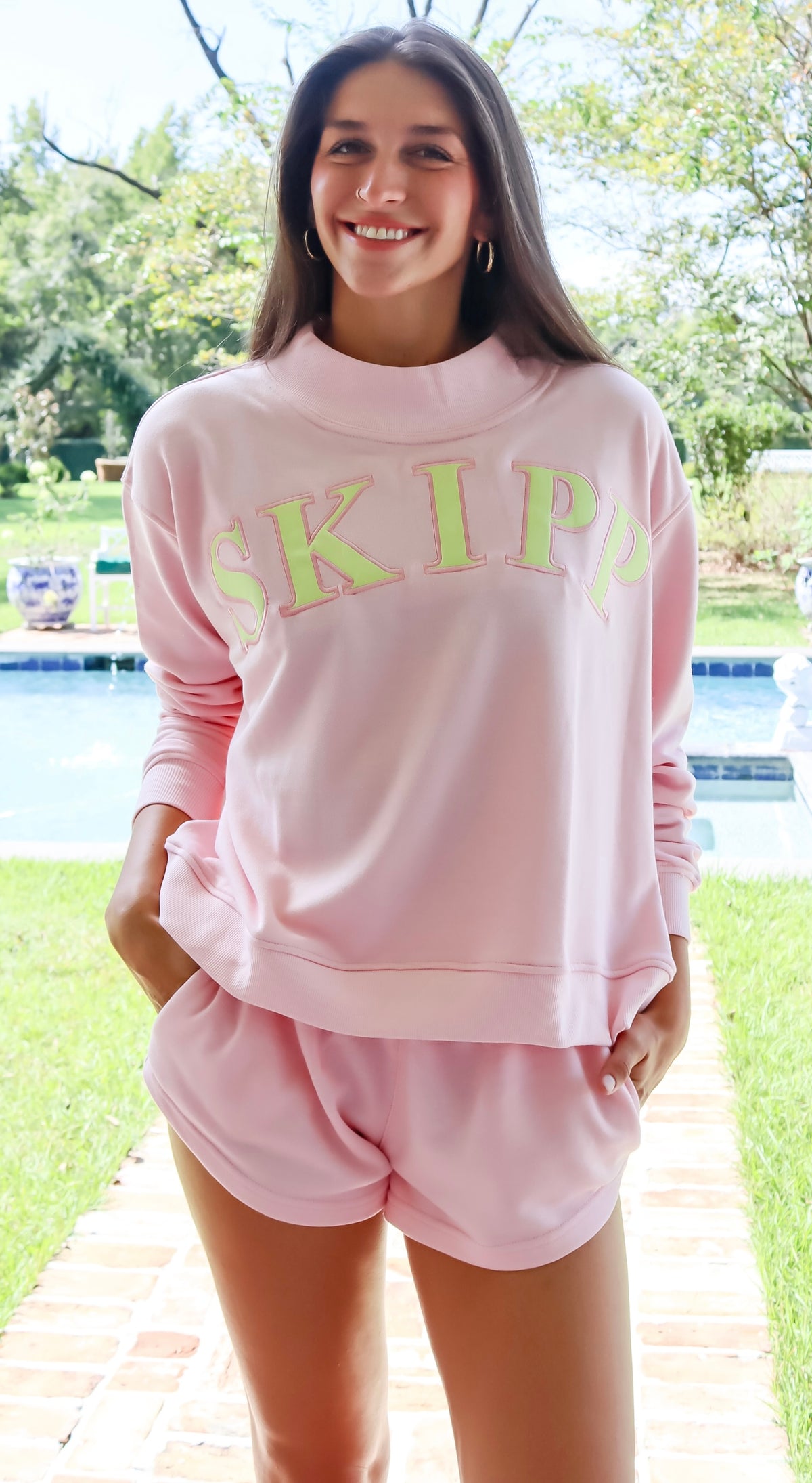 Classic Mock neck in Pink Lemonade