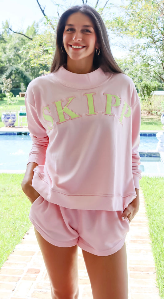 Classic Mock neck in Pink Lemonade