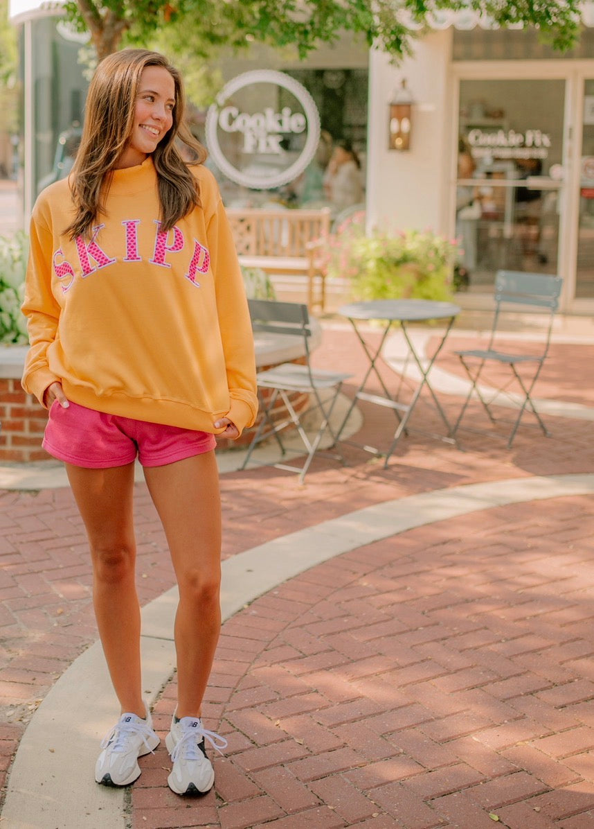 Orange Mock neck