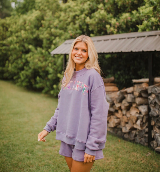 Classic Mockneck in Purple Hydrangea