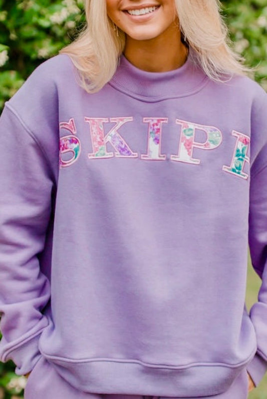 Classic Mockneck in Purple Hydrangea