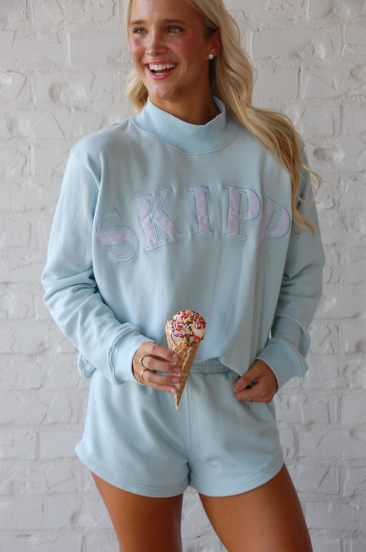 Baby Blue MockNeck