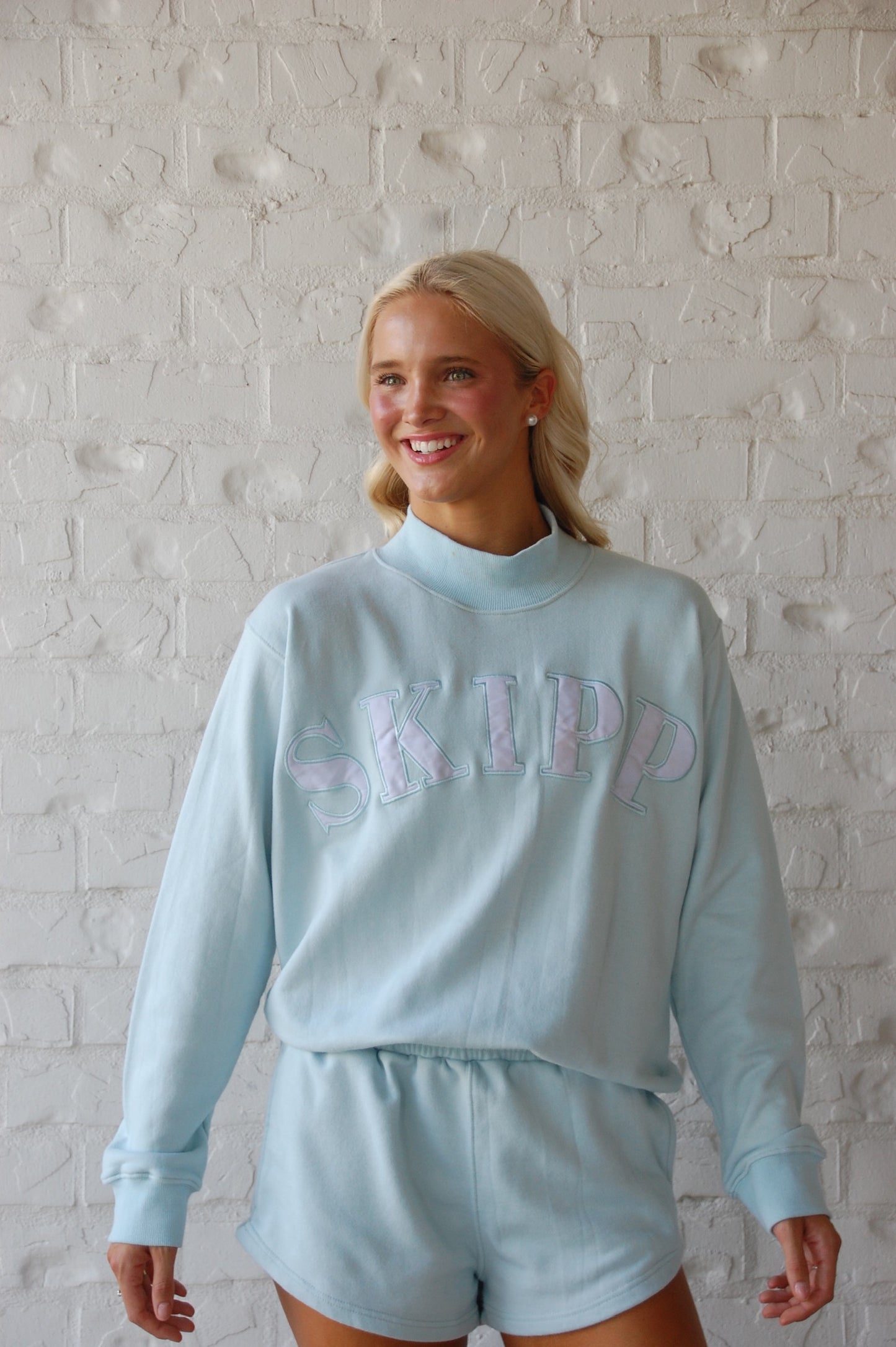 Baby Blue MockNeck