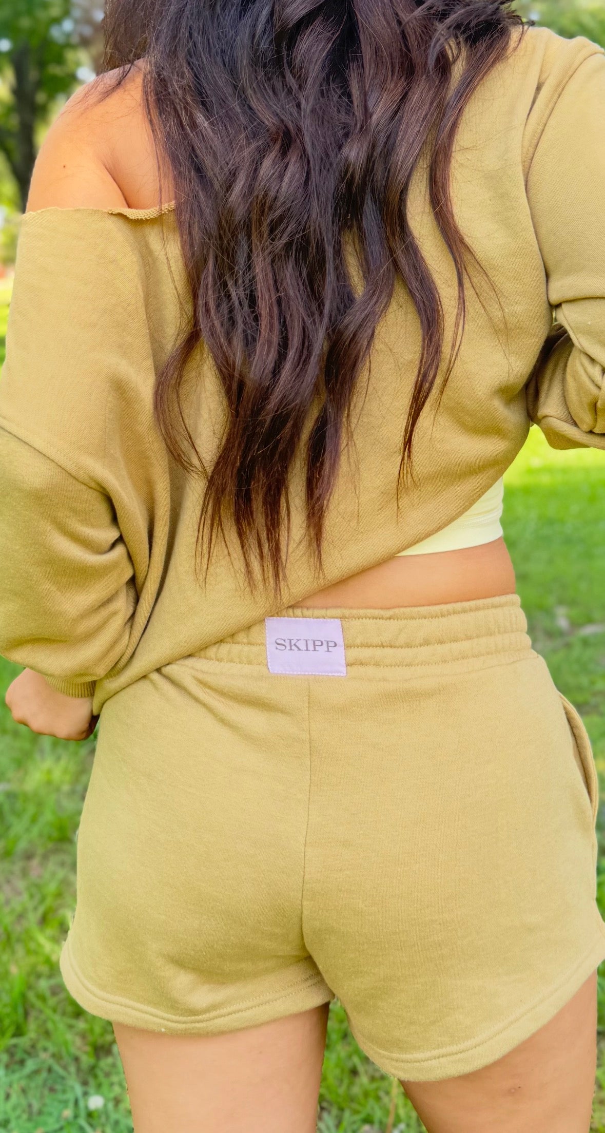 Olive green shorts