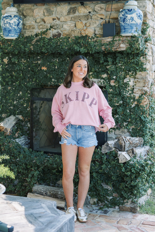 Classic Mockneck in Pink Floral