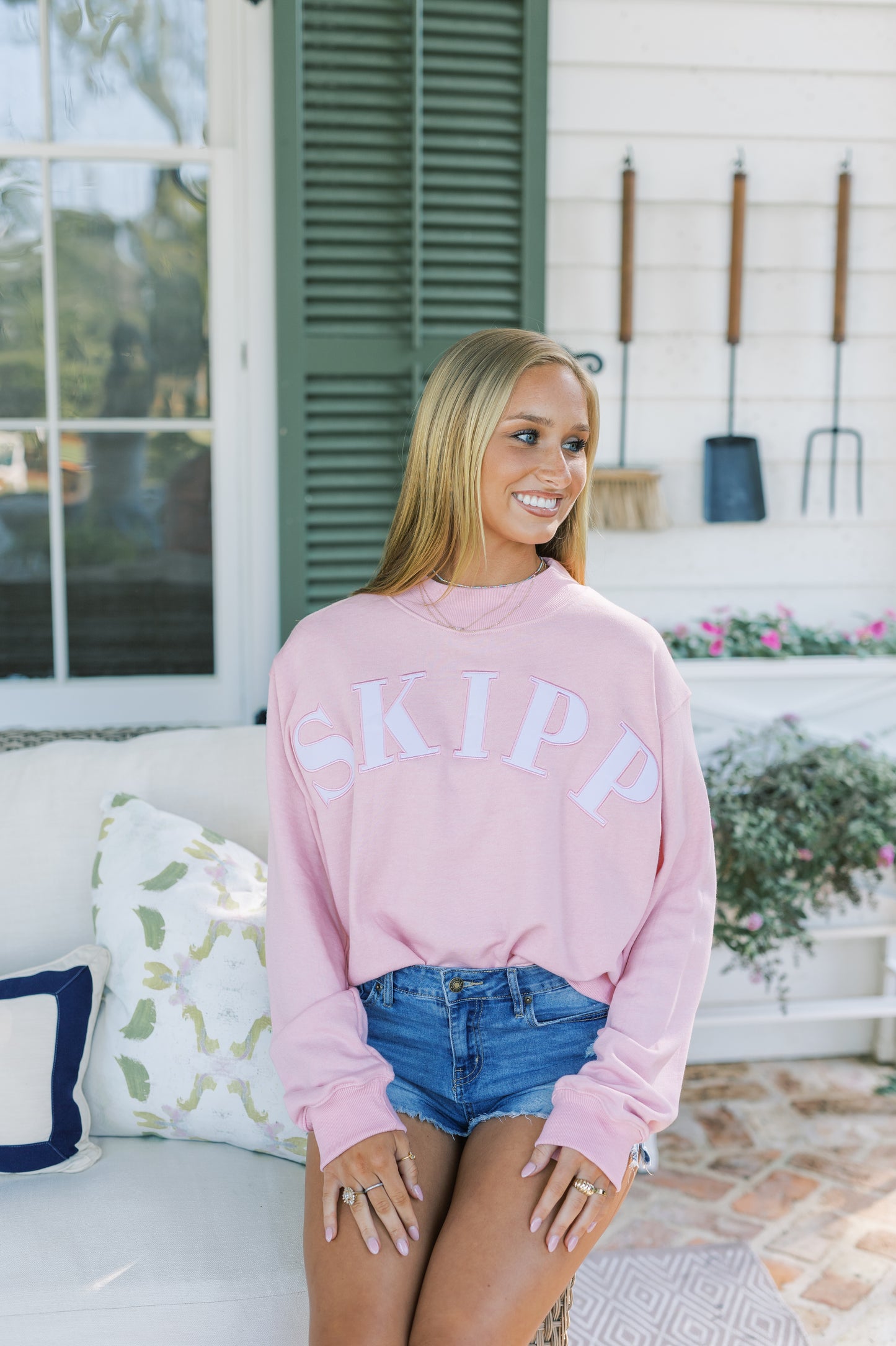 Classic Mockneck in Baby Pink